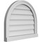 Ekena Millwork Round Top Surface Mount PVC Gable Vent w/ 2"W x 2"P Brickmould Sill Frame, 24"W x 20"H GVPRT24X2003SN - alternate 2
